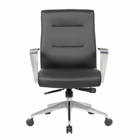 Boss Office Products Executive Chair - Aluminum Arms B8886AL-AMBK